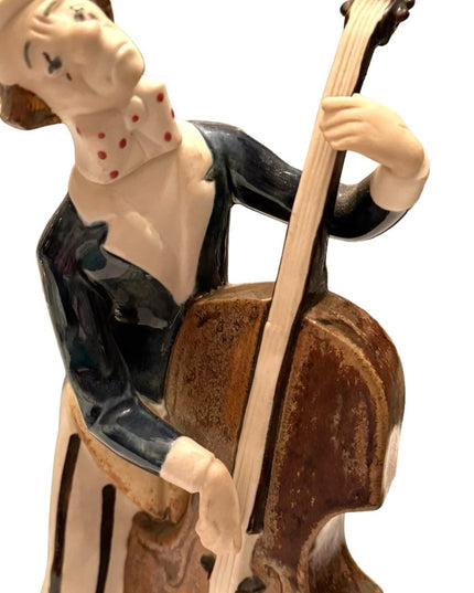Vintage Spanish Rex Painted Porcelain Sad Clown Figure with Base Spain ceramic