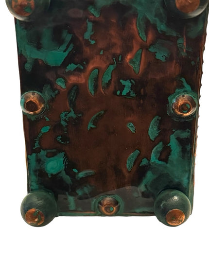 Vintage C2000 Handmade Hugh Clawson Well known Irish artist COPPER Mantle clock