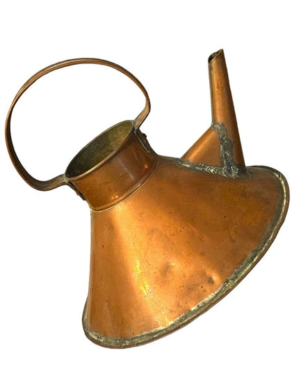Primitave solid Copper antiwue ship kettle DECOR piece