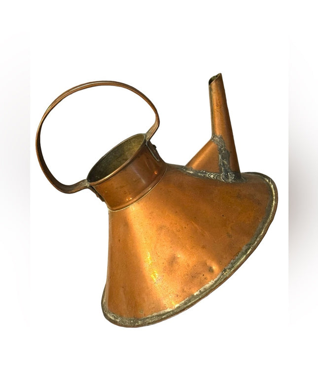 Primitave solid Copper antiwue ship kettle DECOR piece