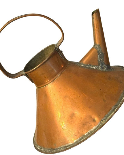 Primitave solid Copper antiwue ship kettle DECOR piece