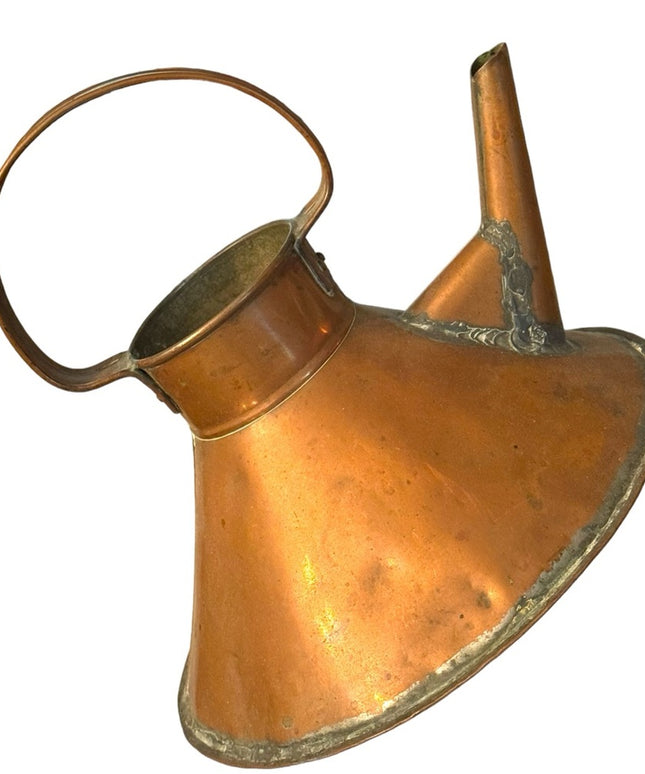 Primitave solid Copper antiwue ship kettle DECOR piece