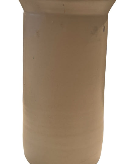 Vintage C1986 Signed Claudine Pottery flower vase with flowers painted handmade