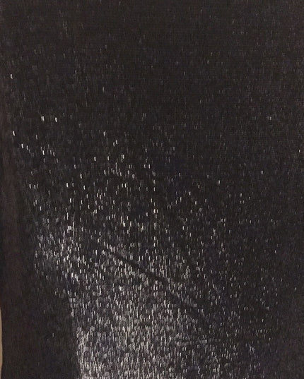Vintage black silver shimmer rouched angel wing blouse