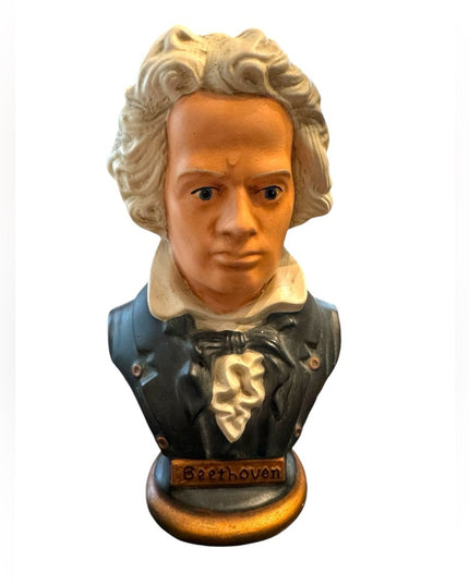 Vintage hand painted Beethoven plaster statue
