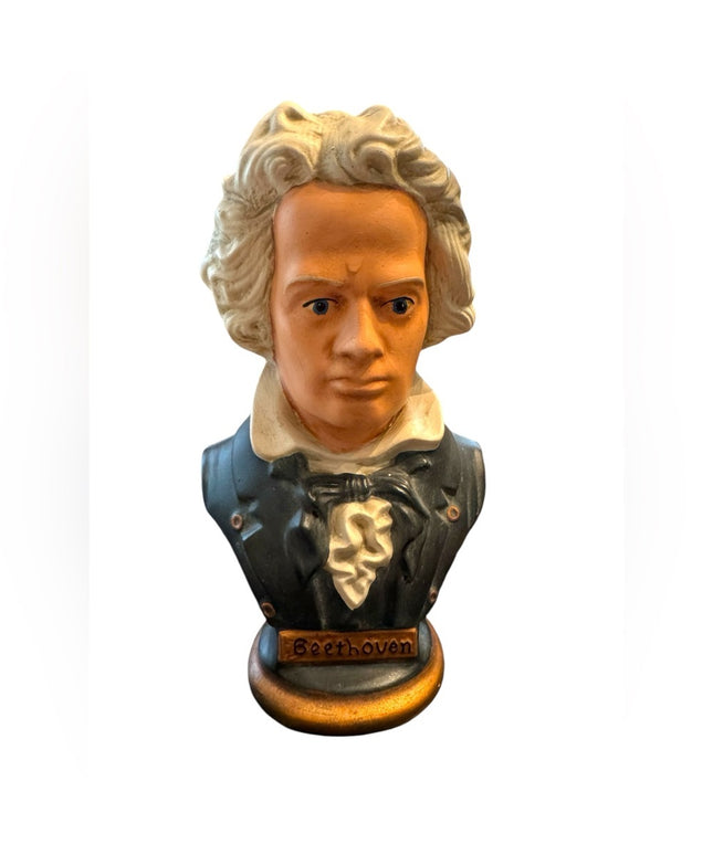 Vintage hand painted Beethoven plaster statue