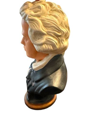 Vintage hand painted Beethoven plaster statue
