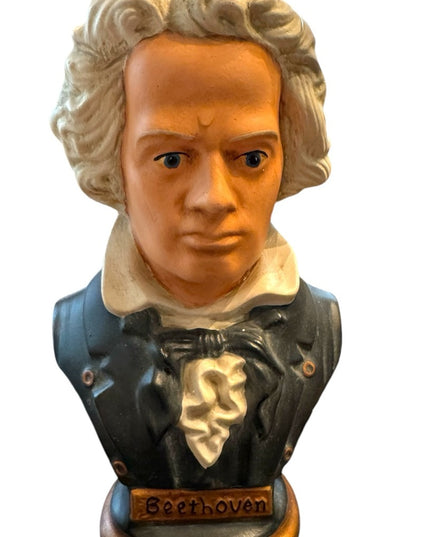 Vintage hand painted Beethoven plaster statue
