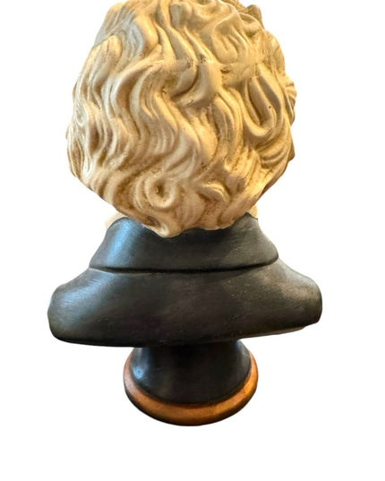 Vintage hand painted Beethoven plaster statue