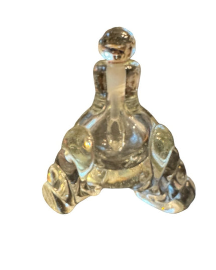 Vintage Karl Schmidt Hand blown Glass CZECH perfume bottle heavy crystal