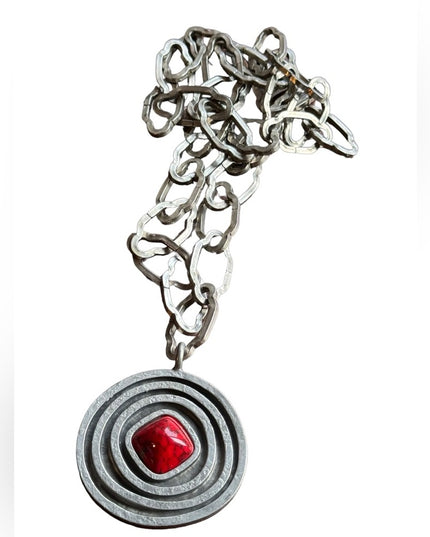 Vintage silver Jorgen Jensen Denmark Pewter necklace