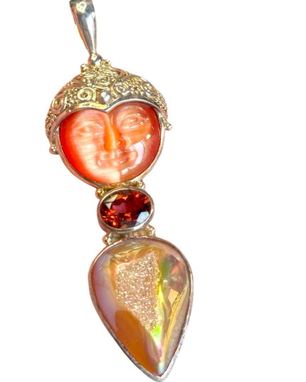 Sajen Goddess sterling silver 925 necklace pendant Bali