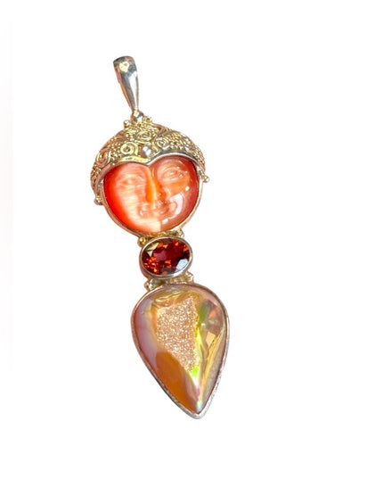Sajen Goddess sterling silver 925 necklace pendant Bali