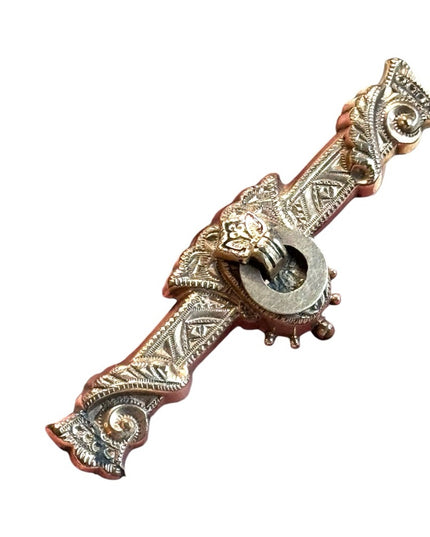 Antique gold filled brooch etxhed late 1800s