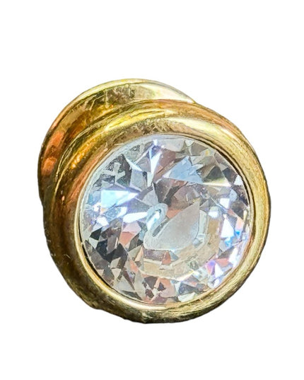 Gold plated Swarovski Swan Crystal tie tack genuine authentic
