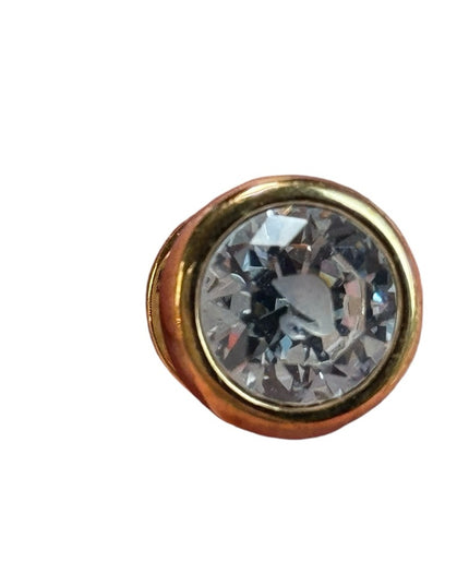 Gold plated Swarovski Swan Crystal tie tack genuine authentic