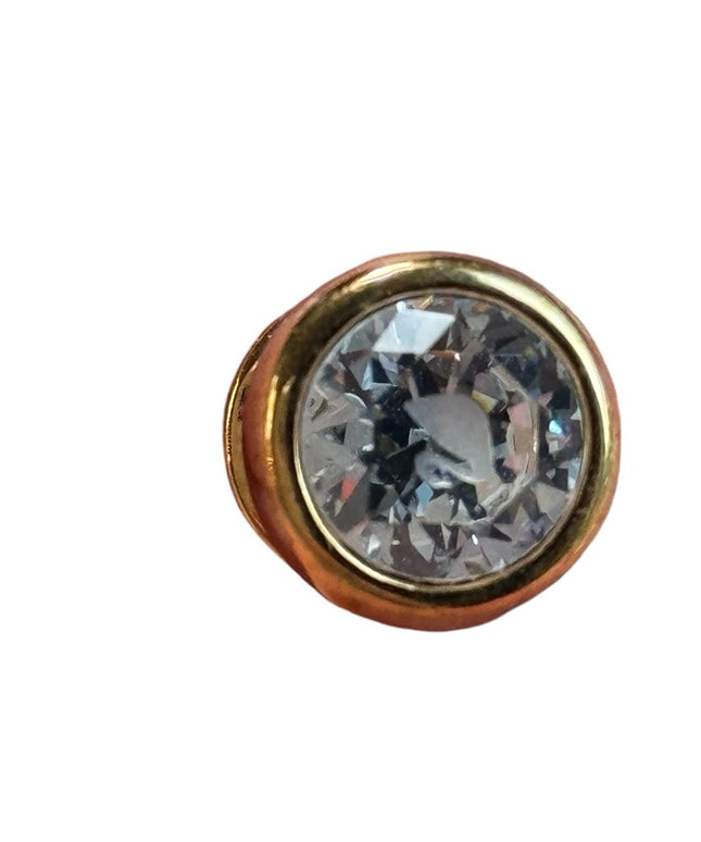 Gold plated Swarovski Swan Crystal tie tack genuine authentic