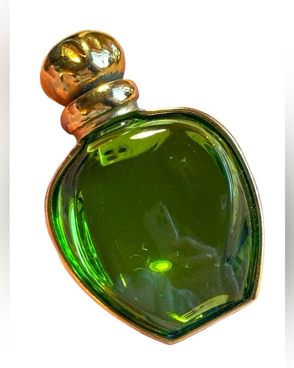 Vintage gold plated Poison Christian Dior Perfume bottle brooch