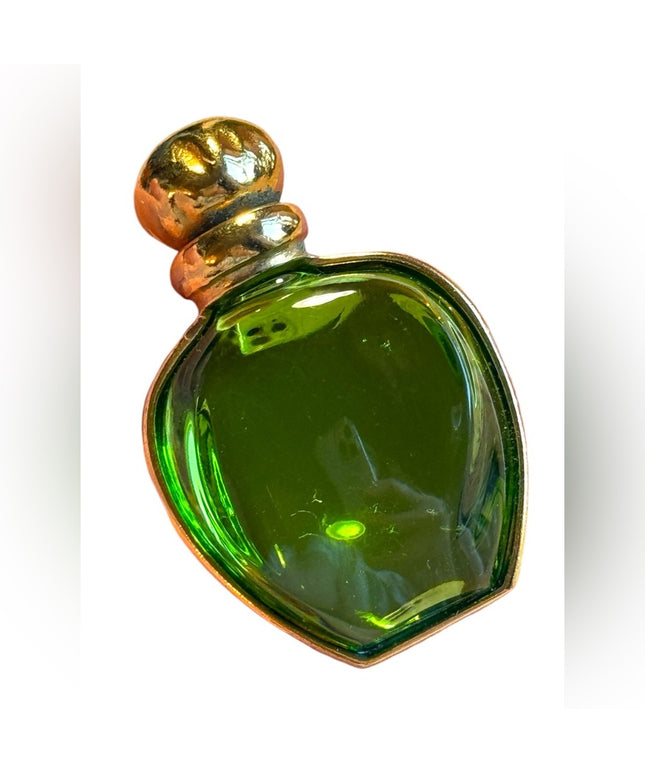 Vintage gold plated Poison Christian Dior Perfume bottle brooch