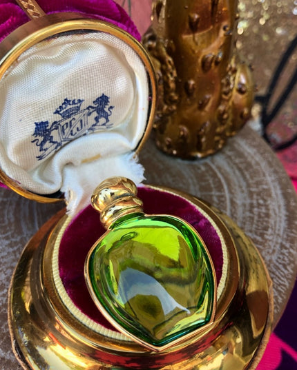 Vintage gold plated Poison Christian Dior Perfume bottle brooch