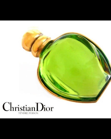 Vintage gold plated Poison Christian Dior Perfume bottle brooch