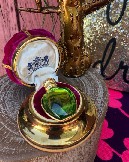 Vintage gold plated Poison Christian Dior Perfume bottle brooch