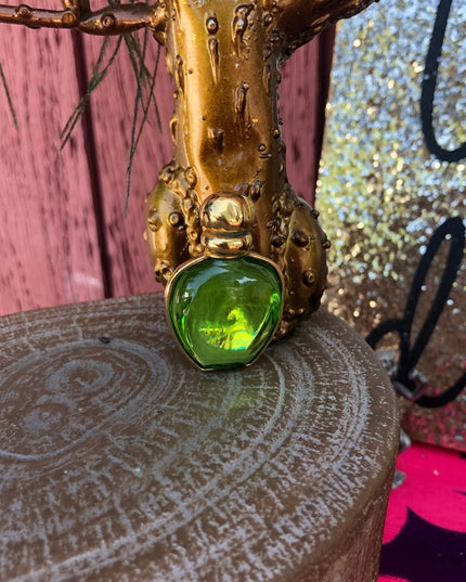 Vintage gold plated Poison Christian Dior Perfume bottle brooch