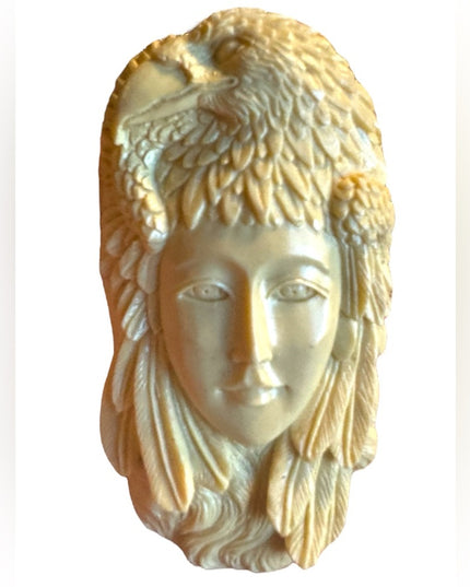 Hand Carved Goddess Eagle By Offerings 2007 Promotional 3” Ornament. Rare