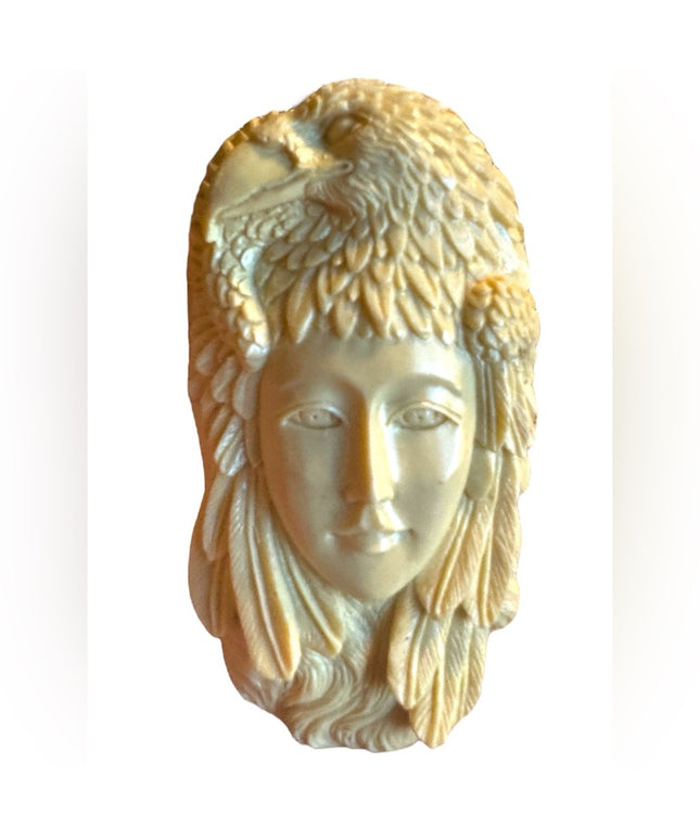 Hand Carved Goddess Eagle By Offerings 2007 Promotional 3” Ornament. Rare