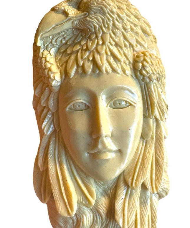 Hand Carved Goddess Eagle By Offerings 2007 Promotional 3” Ornament. Rare