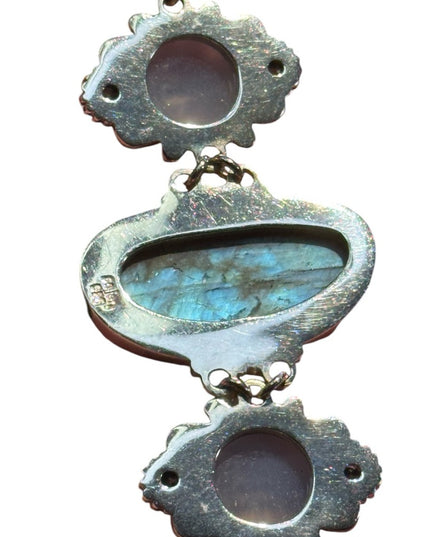 Sajen sterling 925 large labradorite moon stone Goddess BALI bracelet