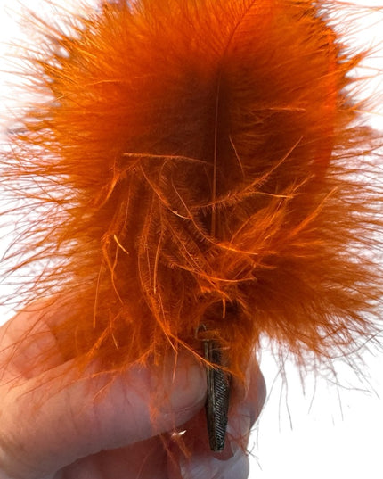Lovely vintage orange feather handmade scottish celtic kilt pin brooch