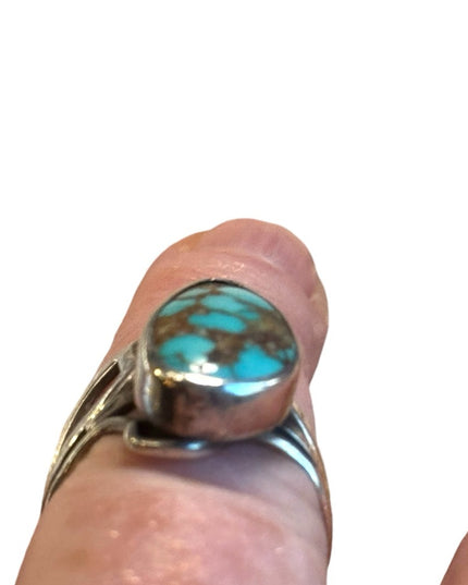 Vintage turquoise southwestern sterling silver 925 ring Navajo