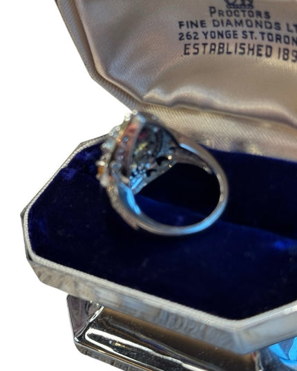 Vintage fruit salad stunning gemstone sterling silver 925 dinner ring