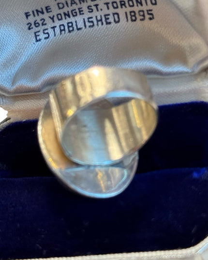 Stunning southwestern sterling silver 925 MOP pearl chunky ring vintage