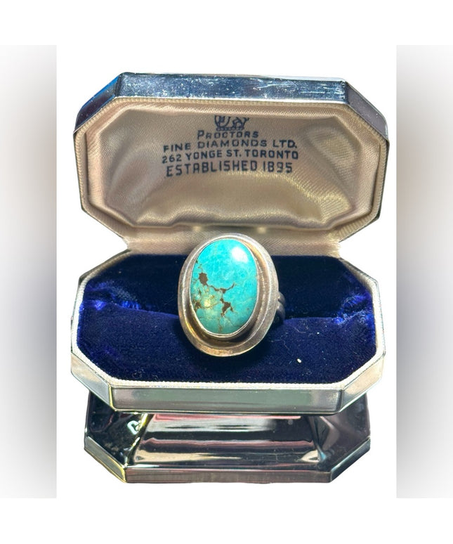 Stunning southwestern turquoise sterling silver 925 lg ring
