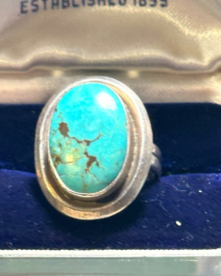 Stunning southwestern turquoise sterling silver 925 lg ring
