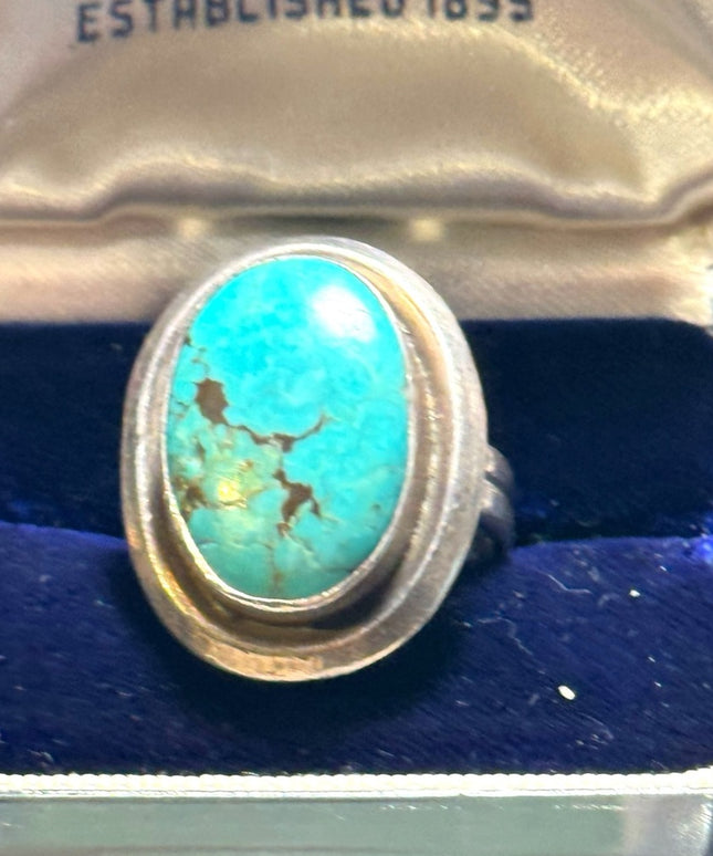 Stunning southwestern turquoise sterling silver 925 lg ring