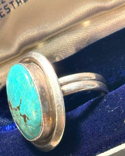 Stunning southwestern turquoise sterling silver 925 lg ring