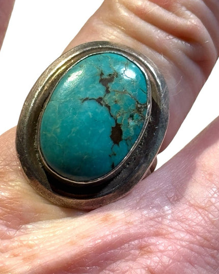 Stunning southwestern turquoise sterling silver 925 lg ring