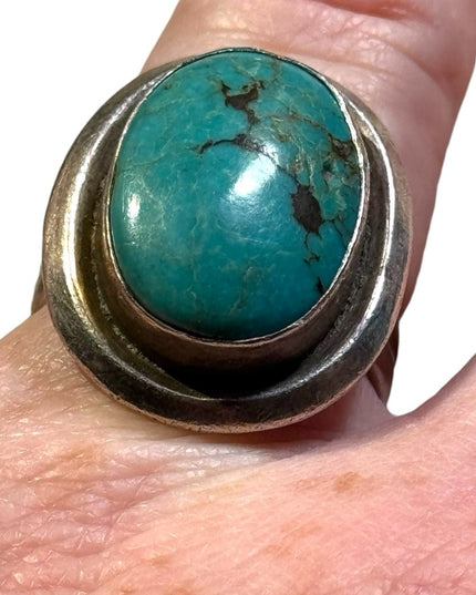 Stunning southwestern turquoise sterling silver 925 lg ring