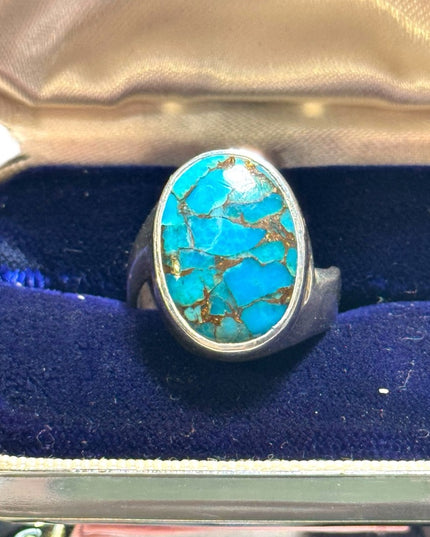 Vintage southwestern turquoise sterling silver 925 ring 💕