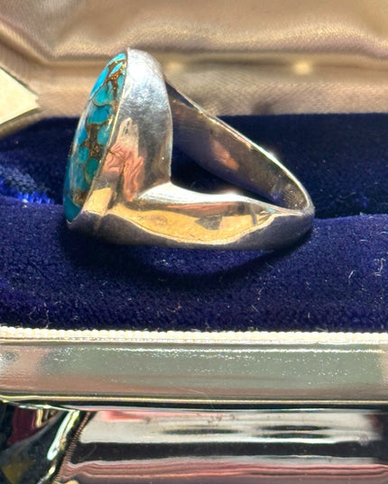 Vintage southwestern turquoise sterling silver 925 ring 💕