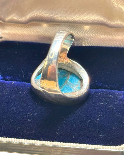 Vintage southwestern turquoise sterling silver 925 ring 💕