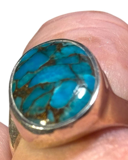 Vintage southwestern turquoise sterling silver 925 ring 💕