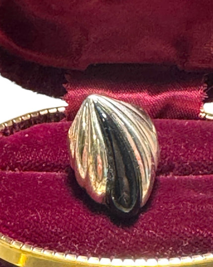 Vintage sterling silver black onyx 925 southwestern SC cloud ring