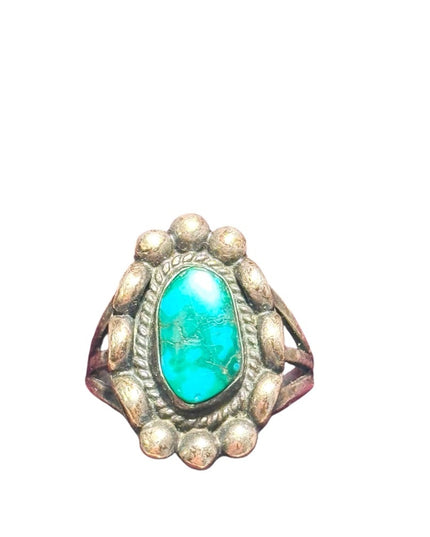 Vintage handmade sterling silver 925 turquoise southwestern ring