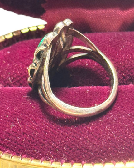 Vintage handmade sterling silver 925 turquoise southwestern ring