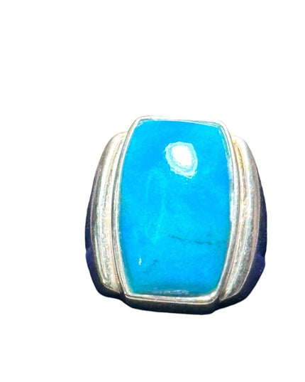 Lovely sterling silver 925 mens turquoise ring