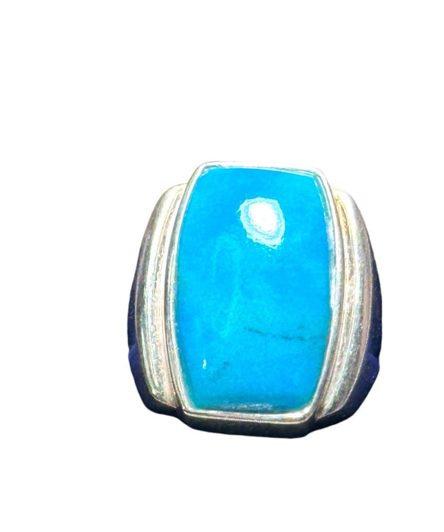 Lovely sterling silver 925 mens turquoise ring